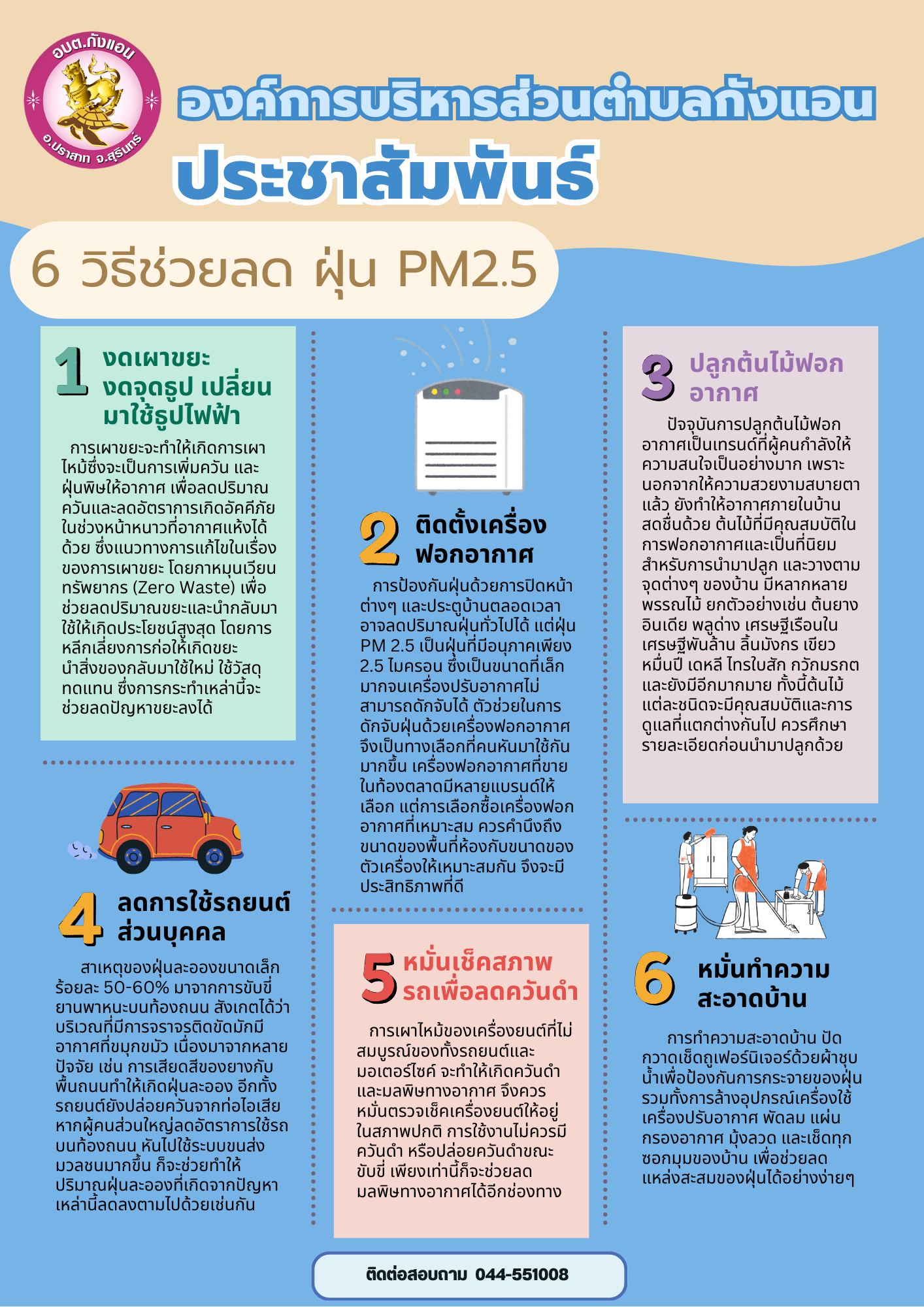 6 วิธีช่วยลด ฝุ่น PM2.5